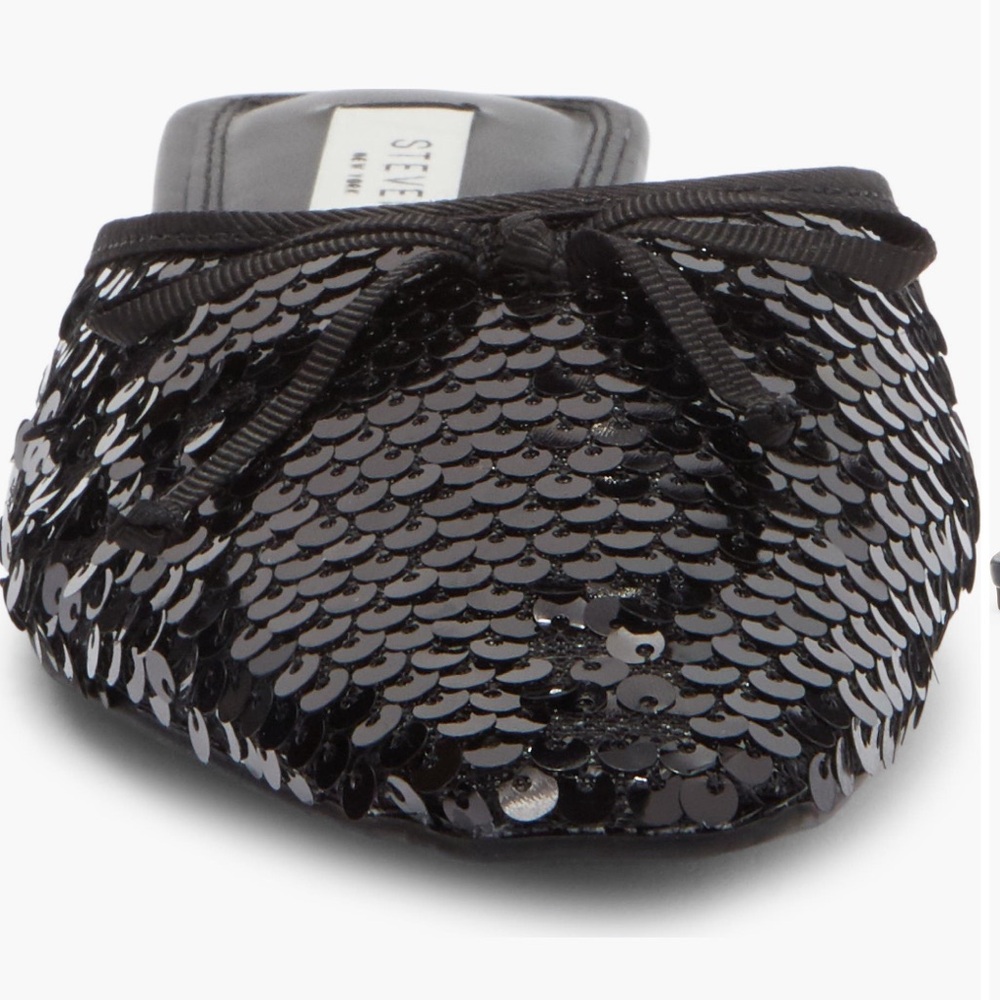 Steven New York Sequin Pointed Toe Mule - Black - Picture 4 of 8